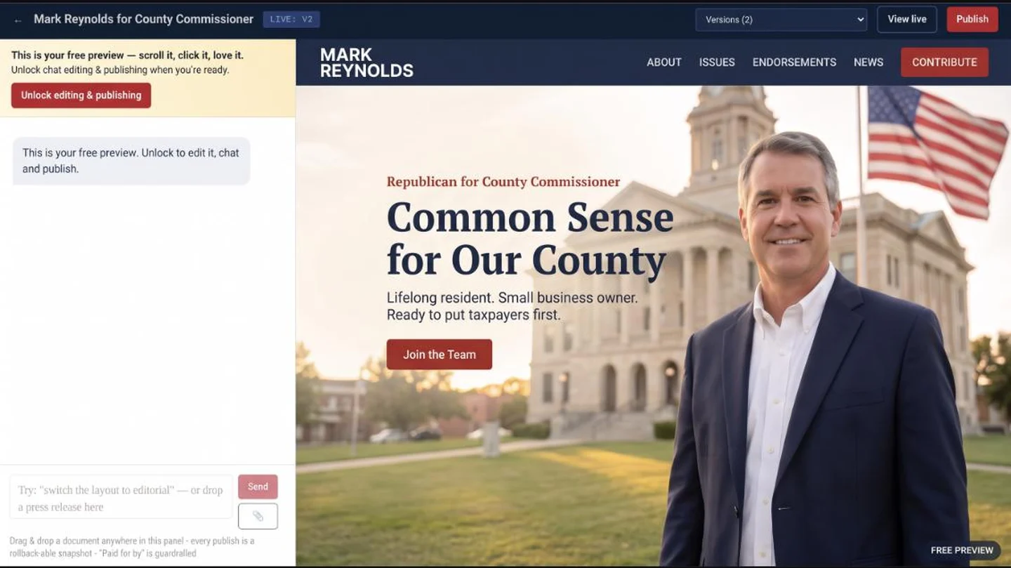 Ballot Page chat editor